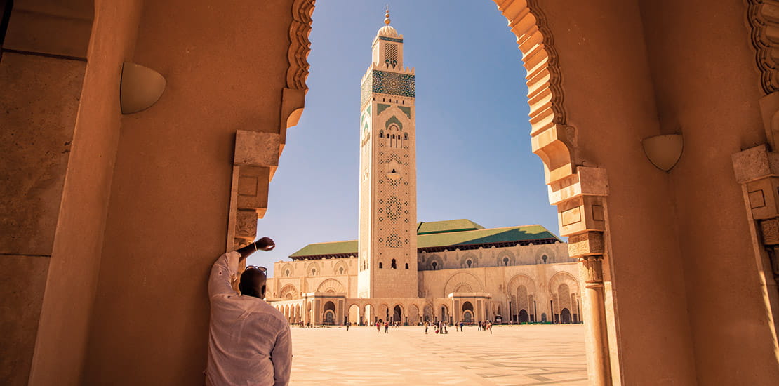 The Hassan II Mosque in Casablanca, Morocco